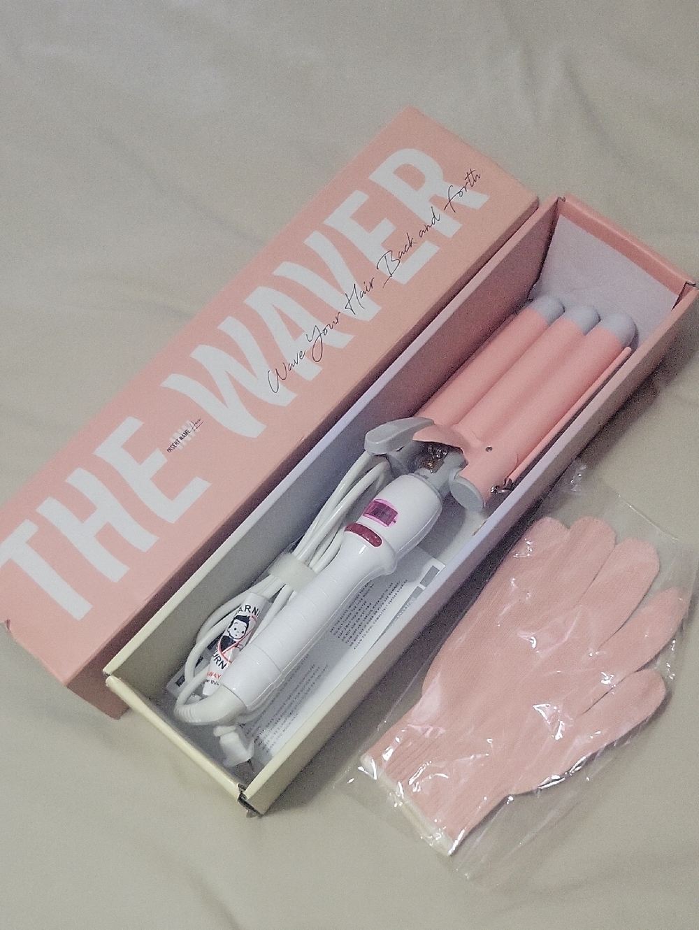 Insert Name Here (Triple Barrel Beach Wave Curling Iron - Pink)